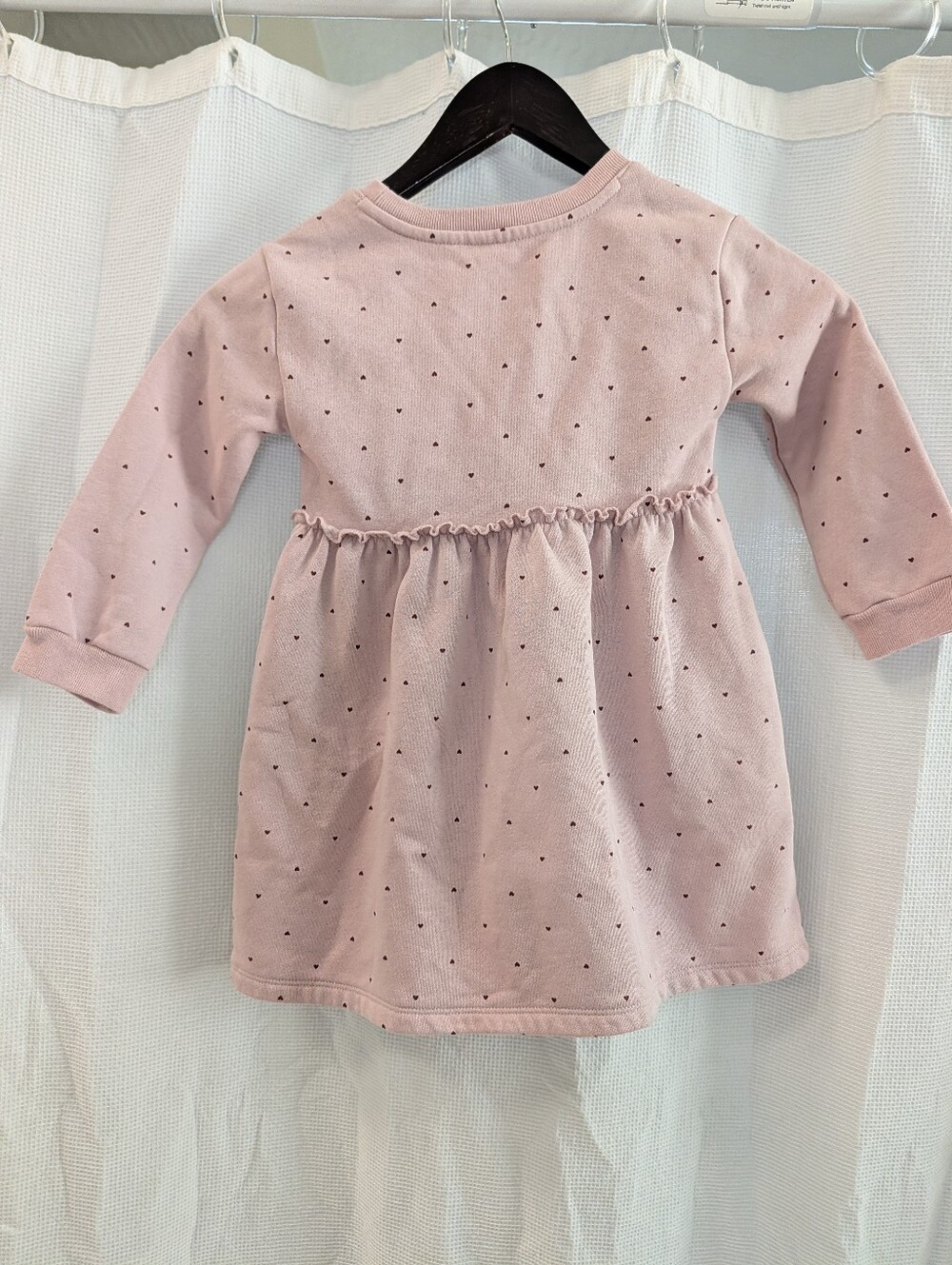 Baby Gap Ruffle Sweatshirt Dress With Hearts - Picture 4 of 5